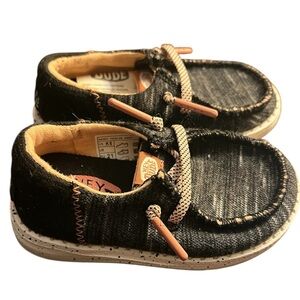 Hey Dude Wendy Black Pink Girls Size 5 Toddler Sneakers Slip On